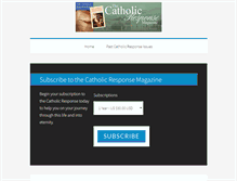 Tablet Screenshot of catholicresponsemagazine.org